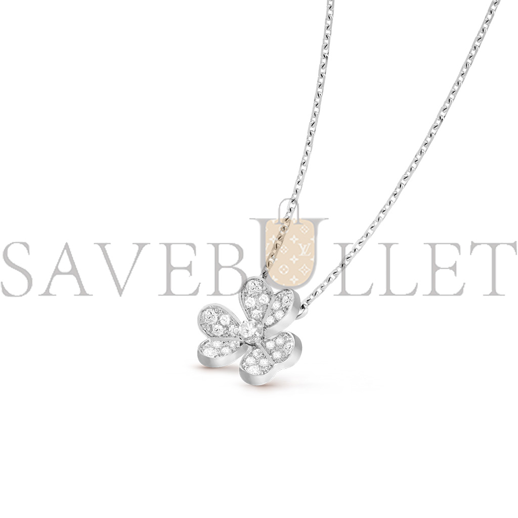 VAN CLEEF ARPELS FRIVOLE PENDANT, MINI MODEL - WHITE GOLD, DIAMOND  VCARP3W300